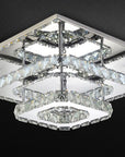 Lampa Sufitowa Kryształowa Plafon LED 24W Kwadratowa APP409-C APP410-C