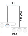 Lampa Sufitowa Wisząca Gold APP1599-5CP 7