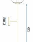 LAMPA KINKIET NOWOCZESNY 52cm APP577-1W CZARNa 6
