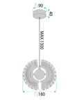 Lampa Sufitowa Wisząca Led Lhj108-2cp Złota 13
