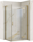 Kabina Prysznicowa REA Hugo 100x80 Złota Szczotkowana