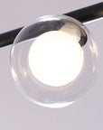 Lampa Sufitowa Metalowa Industrial Szklana APP754-8CP Czarna