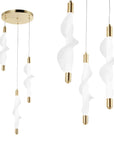 Lampa Wisząca Led G009-3cpr Biały/złoty 1