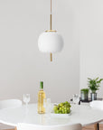 Lampa Sufitowa Wisząca Szklana Kula APP669-1CP Złota