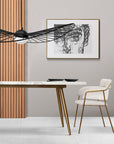 LAMPA WISZĄCA AŻUROWA LED 80cm APP652-1CP