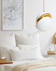 Lampa Sufitowa Wisząca Akrylowa Kula APP481-1CP Biała
