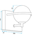 LAMPA ŚCIENNA KINKIET APP1300-1W Czarno Złota 8