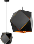 LAMPA WISZĄCA SUFITOWA GEOMETRYCZNA APP287-1CP CZARNA