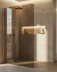 Kabina prysznicowa Walk-In Rea Flexi Brown / Brush Copper 120 7