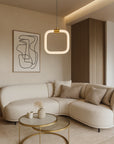 Lampa Sufitowa Wisząca Led Lhj057-cp1 Złota Szczotkowana 3