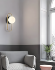 Lampa Ścienna Kinkiet APP1756-1W Brush Gold White 6