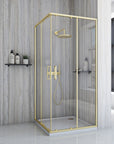 Kabina prysznicowa Rea City 80x80 Złota Szczotkowana