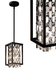 Lampa wisząca kryształowa APP1110-1CP Czarna
