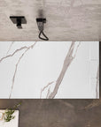 Brodzik prysznicowy Bazalt CARRARA WHITE 80x100