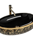 Umywalka nablatowa Rea Meryl Black / Gold