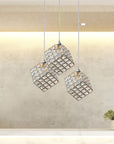 LAMPA WISZĄCA GLAMOUR KOSTKA APP722-3PR CHROM