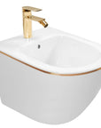 Bidet podwieszany Rea Carlo Mini White Gold Edge