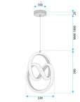 LAMPA WISZĄCA LED G068-CP Złota 7