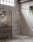 Kabina prysznicowa Walk-In Rea Flexi Transparent / Tytan 90 3