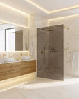 Kabina prysznicowa Walk-In Rea Flexi Brown / Brush Gold 80 6