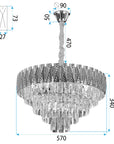 Lampa Wisząca Z Kryształami G060-cp 60cm 6