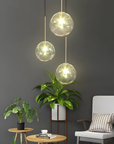 Lampa Sufitowa Wisząca Szklana Kula Złota 15cm APP1680-1CP 10