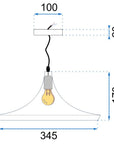 Lampa sufitowa wisząca Costa C Czarna