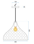Lampa sufitowa lustrzana APP272-1CP SREBRNA 6