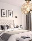 ELEGANCKA LAMPA SUFITOWA APP205-1C KRYSZTAŁ ZŁOTA