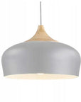 Lampa sufitowa wisząca pojedyncza Bari Szara
