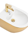 Bidet podwieszany Rea Carlo Mini Gold White