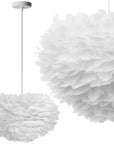 Lampa Wisząca z Piór APP335-3CP Biała