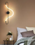 Lampa ścienna kinkiet LED APP857-W Long Czarna