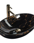 Umywalka nablatowa REA Pamela Black Marble Shiny 1