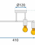 Lampa Sufitowa Wisząca Poczwórna 392200 Różowe Złoto