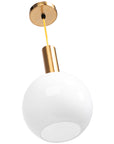 Lampa Wisząca Szklana Kula Mleczna APP666-1CP Złota