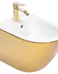 Bidet podwieszany Rea Carlo Mini Gold White