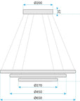 Lampa Wisząca Led G036-cp Złota 5