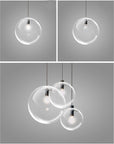 Lampa sufitowa wisząca szklana Lassi 20 cm APP306-1CP Czarna
