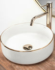 Umywalka nablatowa Rea Sami Gold Edge