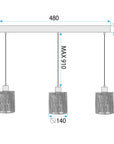 Lampa Sufitowa Wisząca APP1821-3CP Nature Black 7