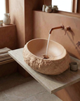 Umywalka nablatowa Rea Mika Light Terracotta 1