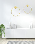 LAMPA SUFITOWA WISZĄCA LED APP1396-CP GOLD 40cm 2