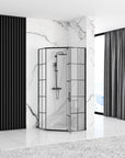Kabina Rea HEX Black 80x80 Prysznicowa