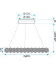 Lampa Wisząca Led Ms016-cp Chrom 47cm 6