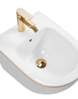 Bidet podwieszany Rea Carlo Mini White Gold Edge