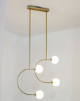 Lampa Wisząca Szklane Kule APP639-4CP Złota