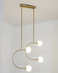 Lampa Wisząca Szklane Kule APP639-4CP Złota 3