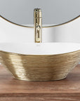 Umywalka nablatowa Rea Sofia White Gold Brush