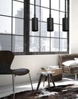 LAMPA SUFITOWA WISZĄCA APP609-1C Czarna